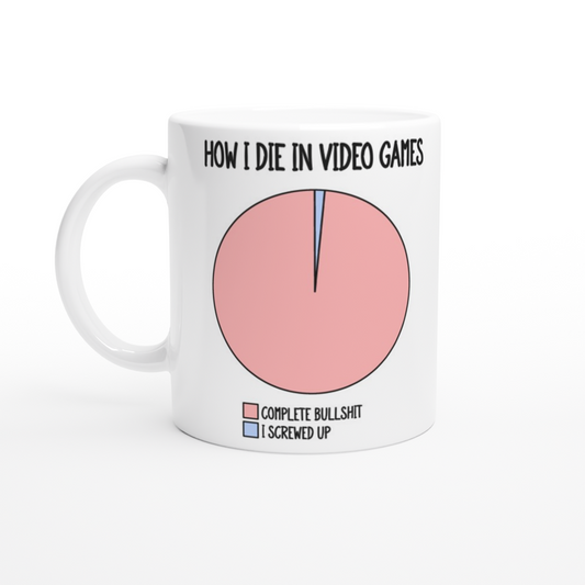 How I Die In Video Games - White 11oz Ceramic Mug